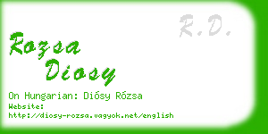 rozsa diosy business card